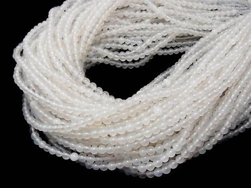 1strand $3.79! White Chalcedony AAA Round 4mm 1strand beads (aprx.14inch / 35cm)