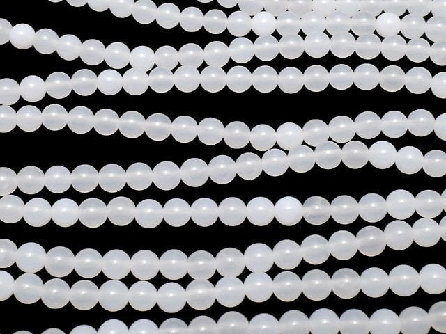 1strand $4.79! White Chalcedony AAA Round 6mm 1strand beads (aprx.15inch / 37cm)