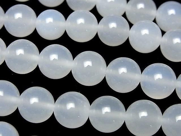 White Chalcedony AAA Round 10mm 1-strand beads (approx. 15 inches/36 cm)