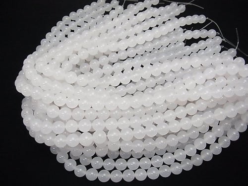 1strand $6.79! White Chalcedony AAA Round 10mm 1strand beads (aprx.15inch / 38cm)