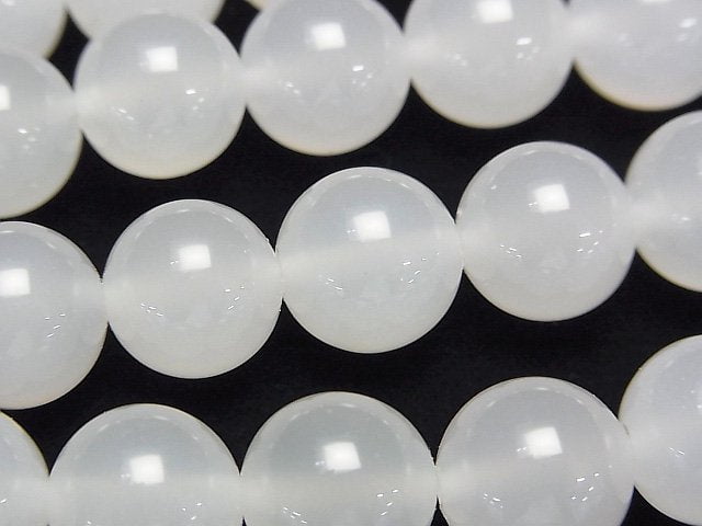 White Chalcedony AAA Round 12mm half or 1strand beads (aprx.15inch/36cm)