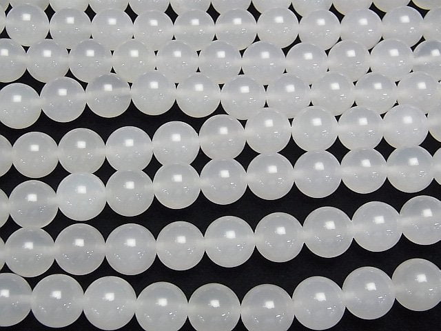 White Chalcedony AAA Round 12mm half or 1strand beads (aprx.15inch/36cm)