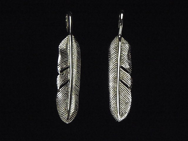 Silver925 Feather Pendant 50x10x2.5mm 1pc