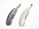 Silver925 Feather Pendant 46x10x2mm 1pc