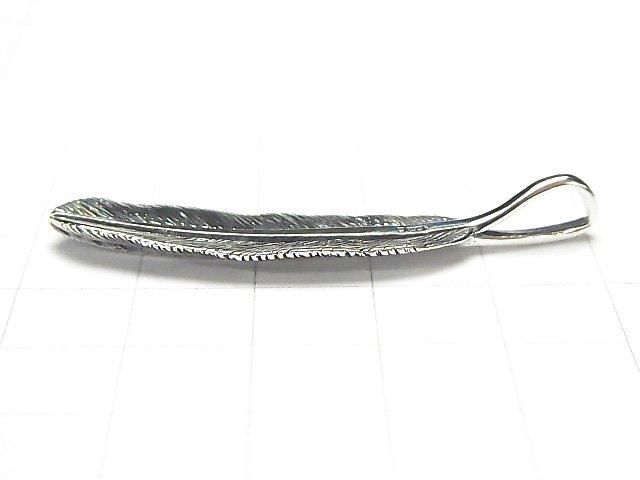 Silver 925 Feather Pendant 46x10x2mm 1pc