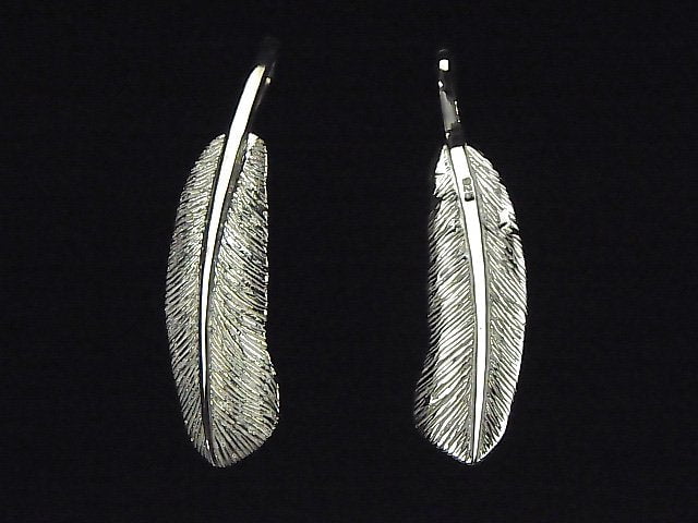 Silver925 Feather Pendant 46x10x2mm 1pc