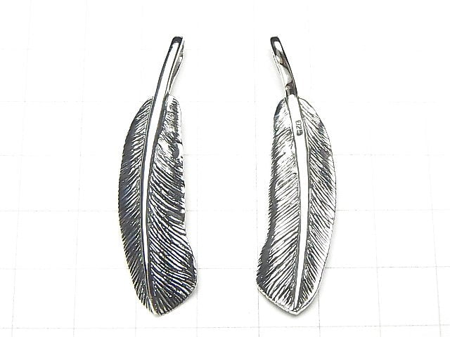 Silver925 Feather Pendant 46x10x2mm 1pc