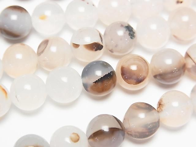 [Video] Montana Moss Agate AA++ Round 8mm 1-strand beads (approx. 15 inches/37 cm)