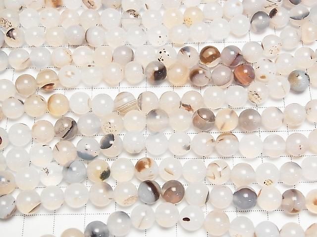 [Video] Montana Moss Agate AA++ Round 8mm 1-strand beads (approx. 15 inches/37 cm)