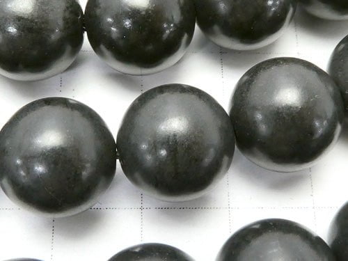 Hokkaido Black Silica Round 12mm 1/4 or 1strand beads (aprx.15inch/36cm)