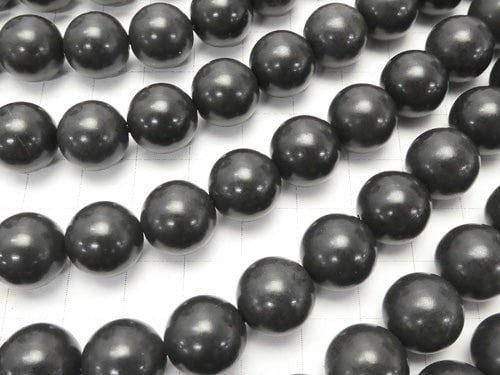 Hokkaido Black Silica Round 12mm 1/4 or 1strand beads (aprx.15inch/36cm)