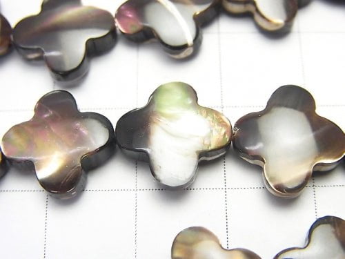 Mother of Pearl MOP Brown Flower Motif 12x12x4mm half or 1strand (aprx.15inch / 38cm)