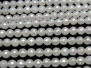 1strand $7.79! Flash, White Chalcedony 64Faceted Round 6mm 1strand beads (aprx.15inch / 38cm)