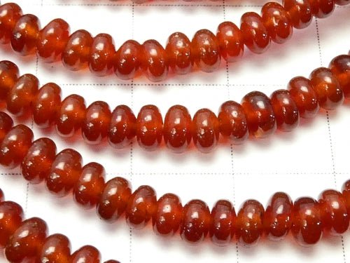 1strand $6.79! Red Agate AAA Roundel 4 x 4 x 2 mm 1strand beads (aprx.15 inch / 37 cm)