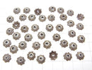 Karen Hill Tribe silver Bead cap 8 x 8 x 2.5mm NO.3  4 pcs