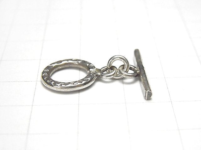 Karen Silver Patterned Toggle 12mm 1pair