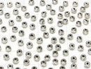 Karen Silver Flower Pattern Rondelle 4x4x3mm 5pcs