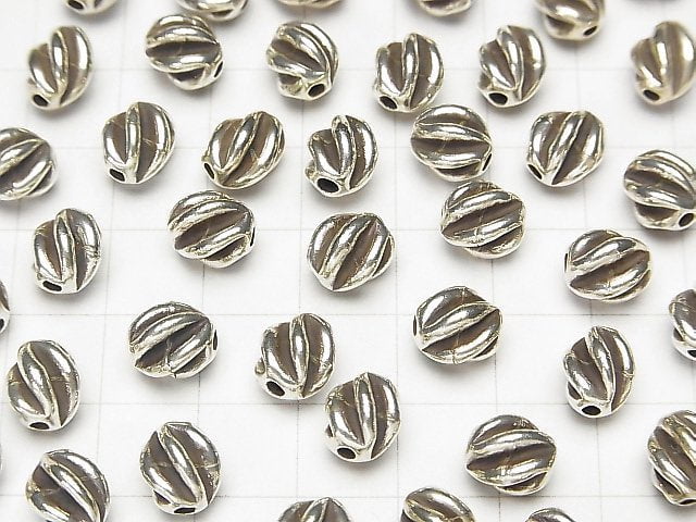 Karen Silver Design Beads 9x8x8mm 1pc