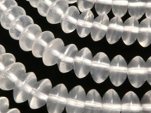 Milky Quartz, Roundel Gemstone Beads