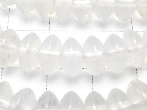 Milky Quartz AAA Roundel 8x8x4mm half or 1strand beads (aprx.15inch/38cm)