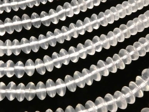 Milky Quartz AAA Roundel 8x8x4mm half or 1strand beads (aprx.15inch/38cm)