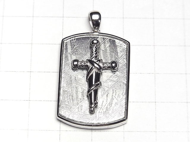 Meteorite (Muonionalusta ) Dagger(Plate) Pendant 33x23x5mm 1pc