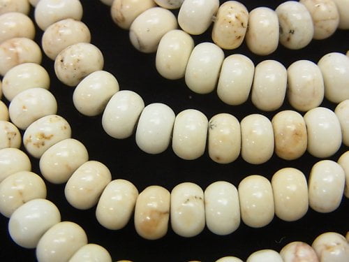 Magnesite, Roundel Gemstone Beads