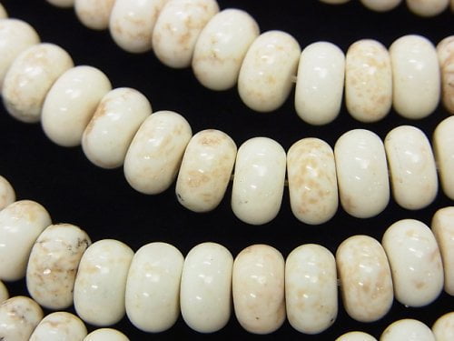 Magnesite, Roundel Gemstone Beads