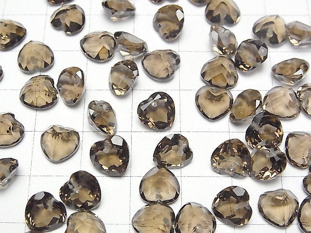[Video]High Quality Smoky Quartz AAA Heart cut 8x8mm 1/4strands -Bracelet
