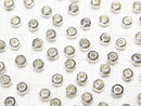 Karen Silver Faceted Button Rondelle 4x4x3mm White Silver 5pcs