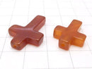 1pc $2.19 Carnelian AA ++ Cross [20 x 15] [25 x 18] (Half Drilled Hole) 1 pc