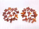 1pc $2.19 Carnelian AA ++ Cross [20 x 15] [25 x 18] (Half Drilled Hole) 1 pc