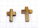 1pc $2.19 Yellow Tiger's Eye AA ++ Cross [20 x 15] [25 x 18] (Half Drilled Hole) 1 pc