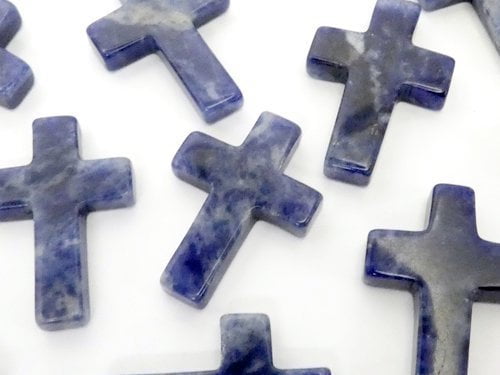 Cross, Sodalite Gemstone Beads