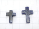 1pc $2.19 Sodalite Cross [20 x 15] [25 x 18] (Half Drilled Hole) 1 pc