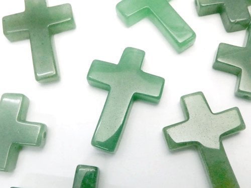 Aventurine, Cross Gemstone Beads