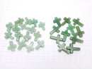 1pc $2.19 Green Aventurine Cross [20x15] [25x18] (Half Drilled Hole) 1pc