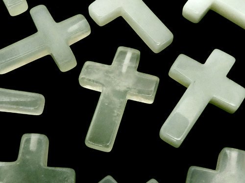 Cross, Jade Gemstone Beads