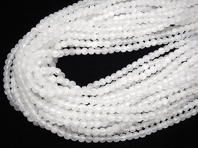 [Video] Crack & Frost Crystal Round 4mm 1strand beads (aprx.15inch/38cm)