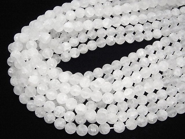 [Video] Crack & Frost Crystal Round 8mm 1strand beads (aprx.15inch / 37cm)