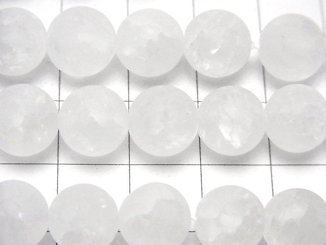[Video] Crack & Frost Crystal Round 10mm half or 1strand beads (aprx.15inch/38cm)
