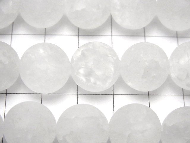 [Video] Crack & Frost Crystal Round 14mm half or 1strand beads (aprx.15inch/36cm)