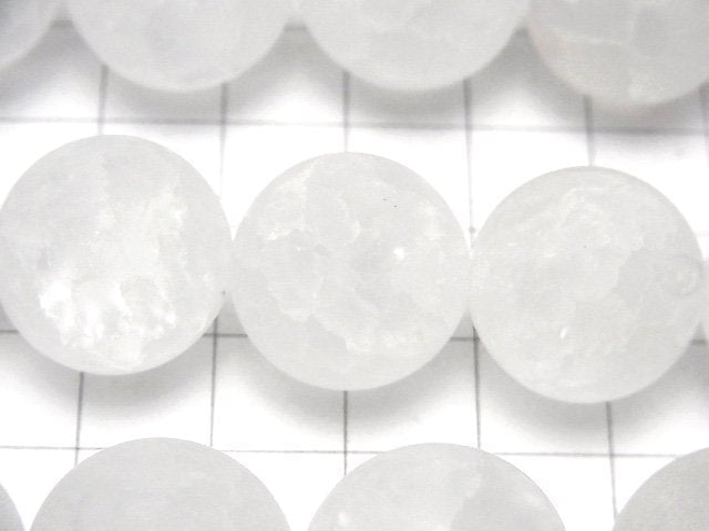 [Video] Crack & Frost Crystal Round 18mm 1/4 or 1strand beads (aprx.15inch/36cm)