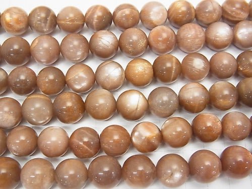 Golden Sheen Brown Fell Spa AA+ Round 13 mm (-14 mm) 1/4 or 1strand beads (aprx.15 inch / 38 cm)