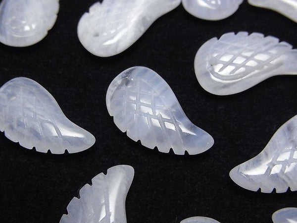 Blue Lace Agate AA++ Angel Wing  18x10mm 2pcs