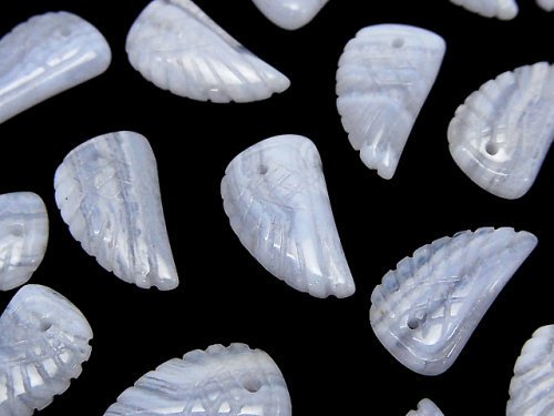 Angel Wing, Blue Lace Agate Gemstone Beads