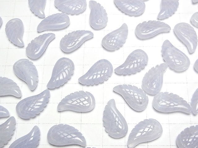 Blue Lace Agate AA++ Angel Wing  18x10mm 2pcs