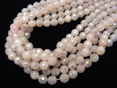 High Quality! Flash,Rose Quartz 64Faceted Round 10mm half or 1strand beads (aprx.15inch/37cm)