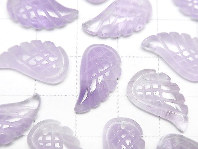 [Video] Lavender Amethyst AA + Angel Wing 18x10 mm 3pcs!