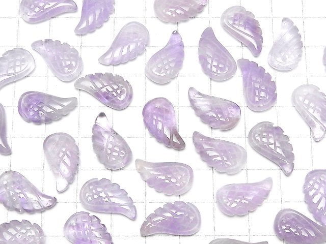 [Video] Lavender Amethyst AA + Angel Wing 18x10 mm 3pcs!